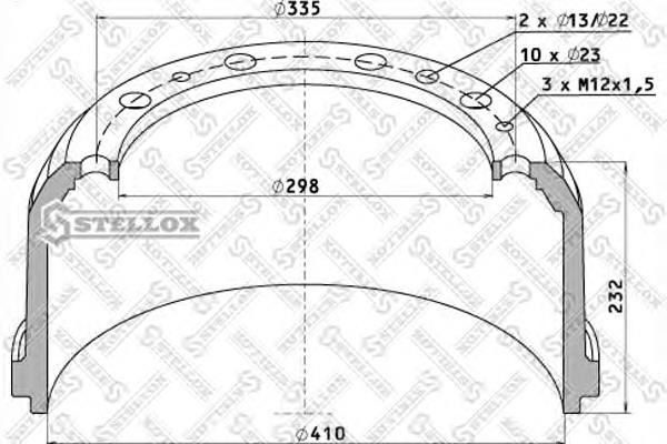 8500019SX Stellox freno de tambor delantero