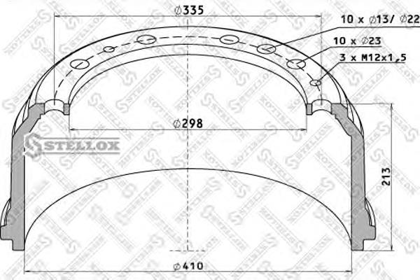 8500013SX Stellox freno de tambor trasero