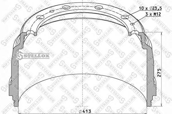 8500028SX Stellox freno de tambor trasero