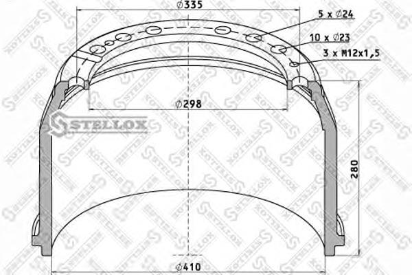 8500030SX Stellox freno de tambor trasero