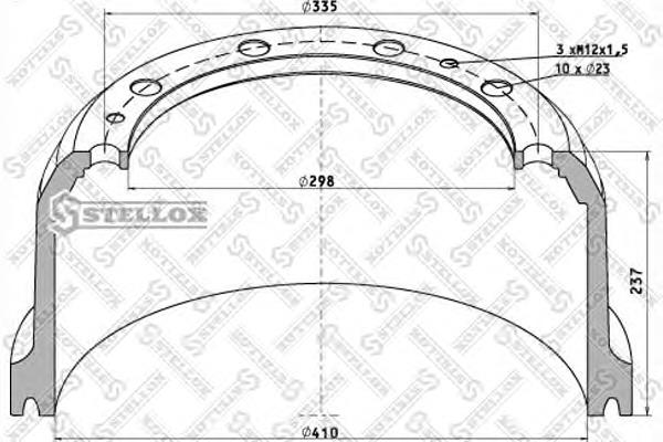 8500022SX Stellox freno de tambor delantero