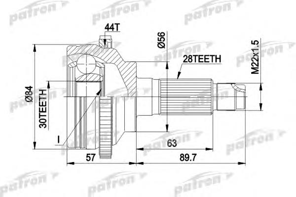 PCV1474 Patron junta homocinética exterior delantera