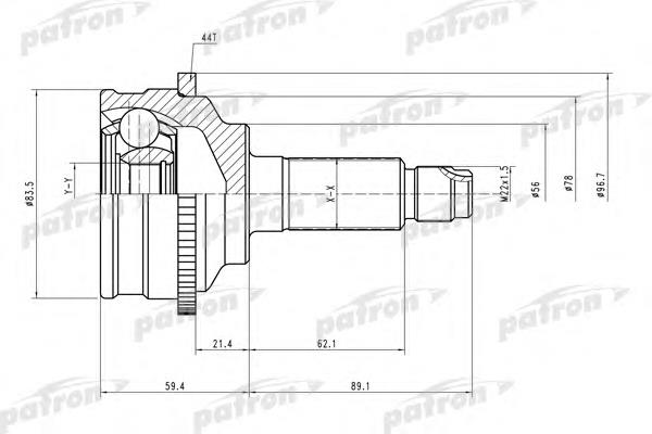 PCV2072 Patron junta homocinética exterior delantera