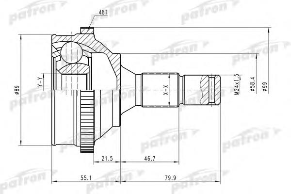 Junta homocinética exterior delantera CW3006 Optimal