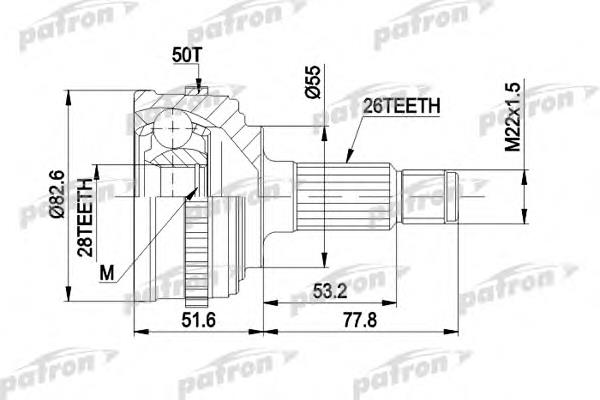 PCV1301 Patron junta homocinética exterior delantera