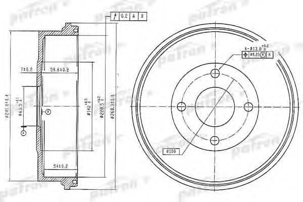 PDR1066 Patron faro antiniebla izquierdo