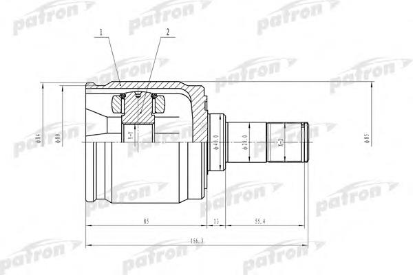 PCV3009 Patron junta homocinética interior delantera derecha