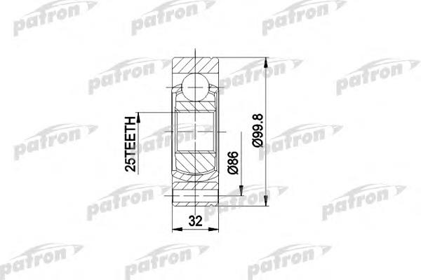 PCV3002 Patron junta homocinética interior delantera