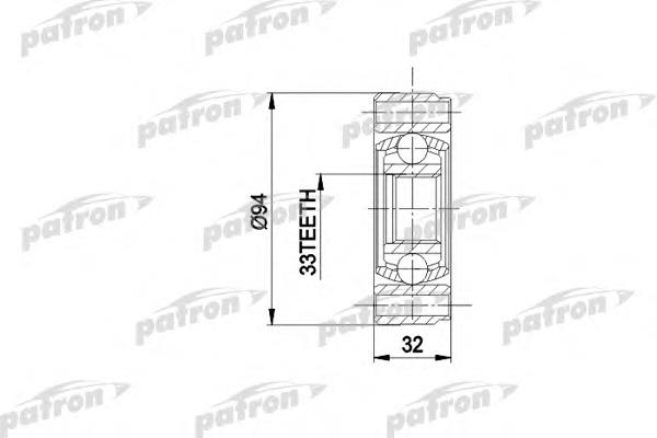 PCV3004 Patron junta homocinética interior delantera