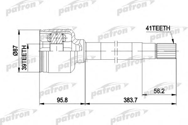 PCV5014 Patron árbol de transmisión delantero derecho