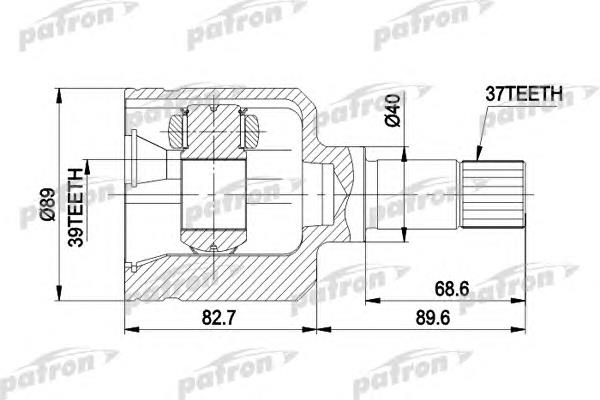 9463709780 Fiat/Alfa/Lancia árbol de transmisión delantero izquierdo