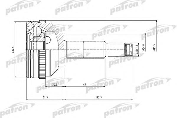 PCV6751 Patron árbol de transmisión delantero derecho