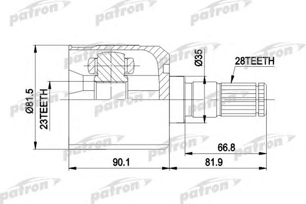 PCV7301 Patron junta homocinética interior delantera izquierda