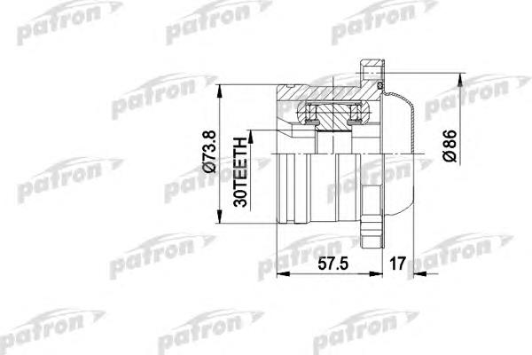 PCV5002 Patron junta homocinética interior delantera