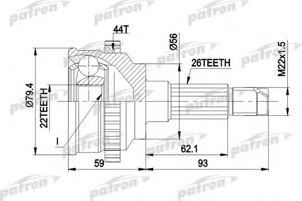 Árbol de transmisión delantero derecho F02425400 Mazda