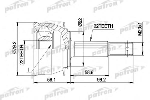 PCV1234 Patron junta homocinética exterior delantera