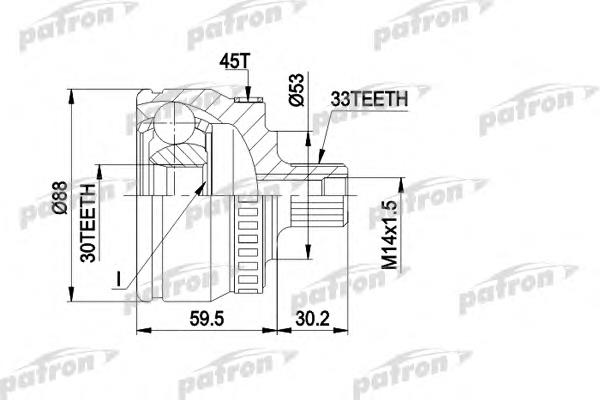 PCV1239 Patron junta homocinética exterior delantera