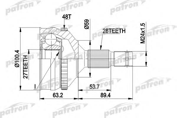 Junta homocinética exterior delantera 771009230 FAG