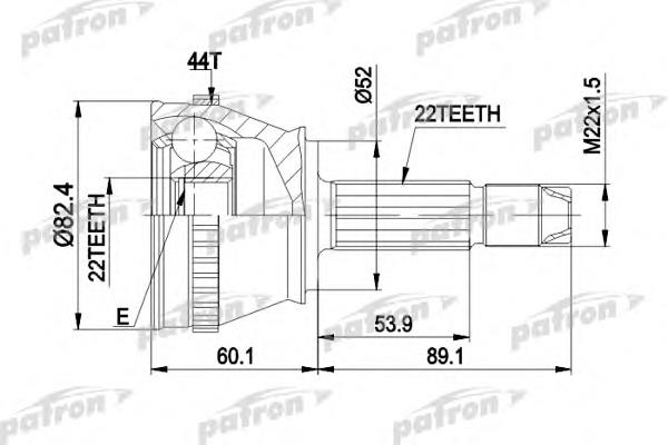 PCV1232 Patron junta homocinética exterior delantera