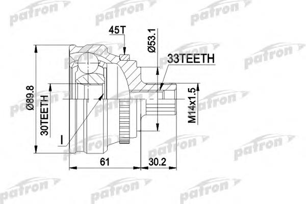 PCV1112 Patron junta homocinética exterior delantera