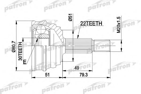 ZBA407311 VAG junta homocinética exterior delantera