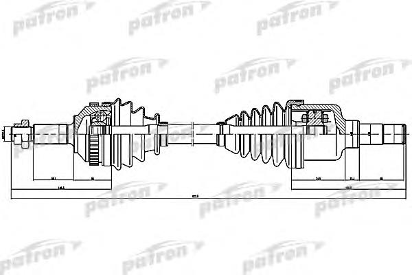 PDS1257 Patron árbol de transmisión delantero izquierdo