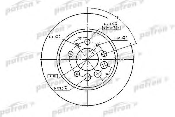 PBD1674 Patron disco de freno trasero