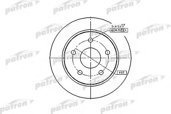 PBD1651 Patron disco de freno trasero