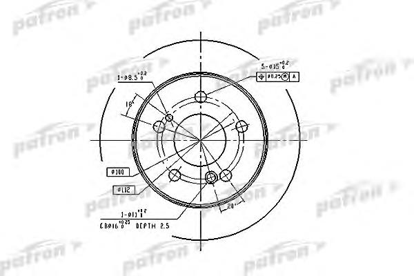 PBD1583 Patron disco de freno trasero