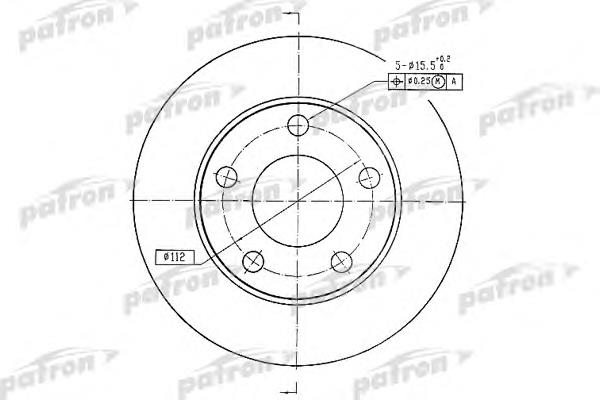 PBD2666 Patron disco de freno trasero