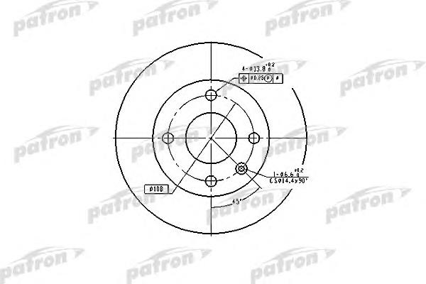 PBD2598 Patron freno de disco delantero