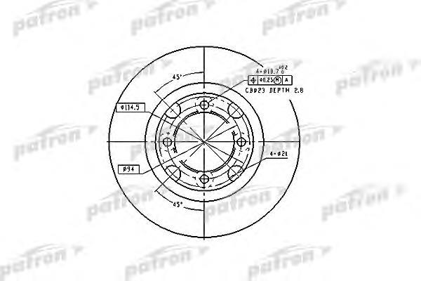 PBD2607 Patron freno de disco delantero