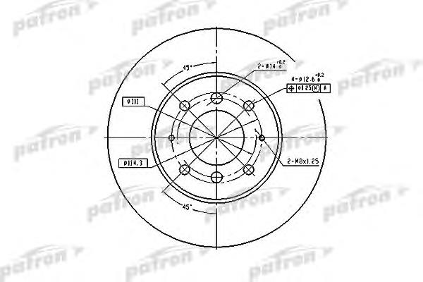 PBD4345 Patron freno de disco delantero