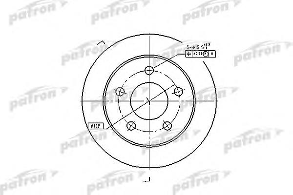 PBD4038 Patron disco de freno trasero