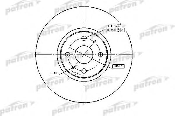 PBD4158 Patron freno de disco delantero