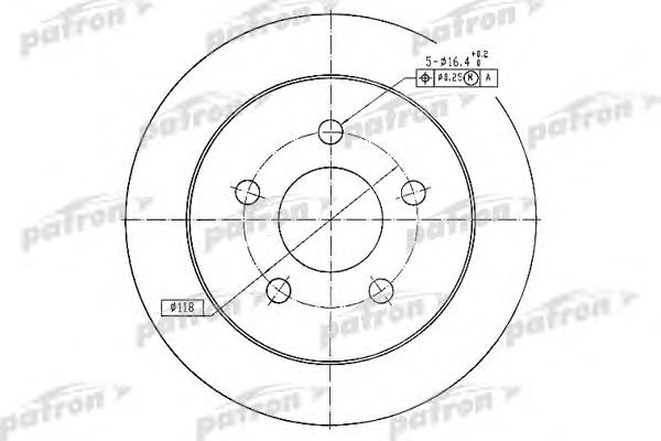 PBD4049 Patron disco de freno trasero