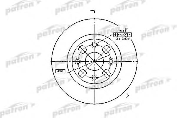 PBD4119 Patron freno de disco delantero