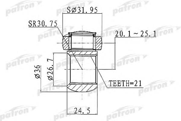 PTD005 Patron trípode, árbol de transmisión