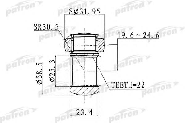 PTD003 Patron trípode, árbol de transmisión