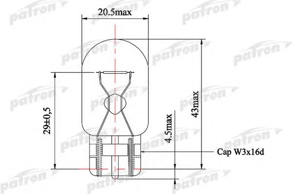 PLW21W Patron bombilla