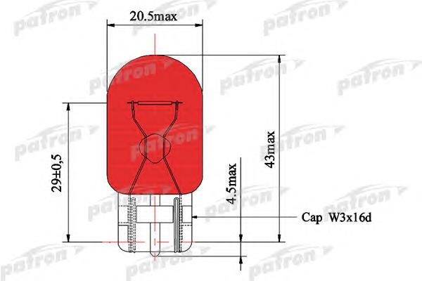 PLWY21W Patron bombilla