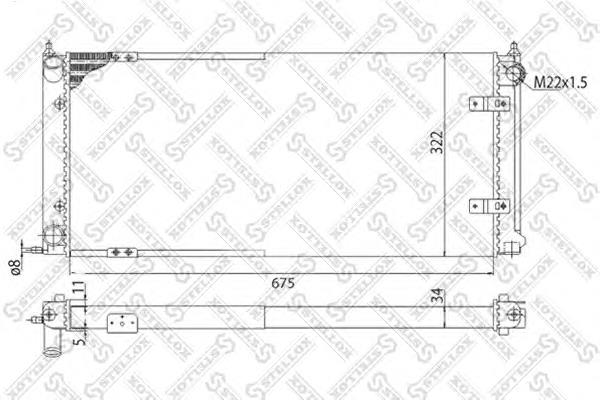 1025012SX Stellox radiador refrigeración del motor