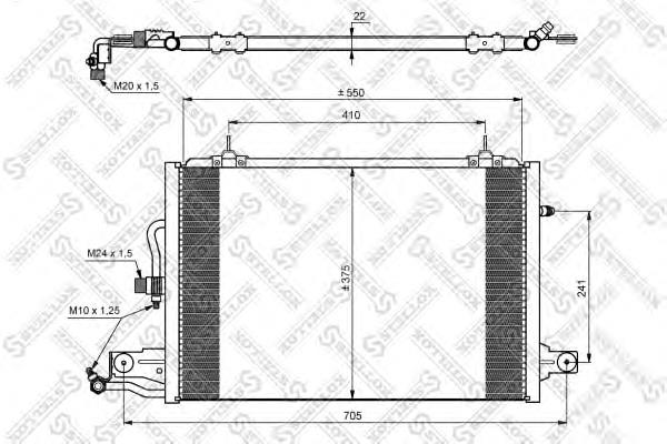 1045007SX Stellox condensador aire acondicionado