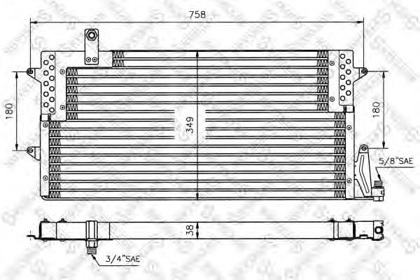 1045005SX Stellox condensador aire acondicionado