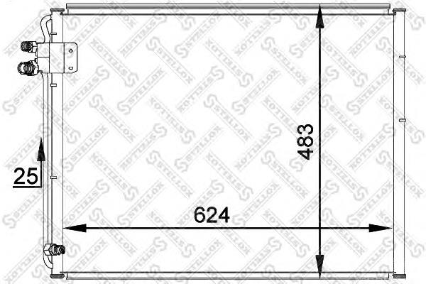 1045009SX Stellox condensador aire acondicionado