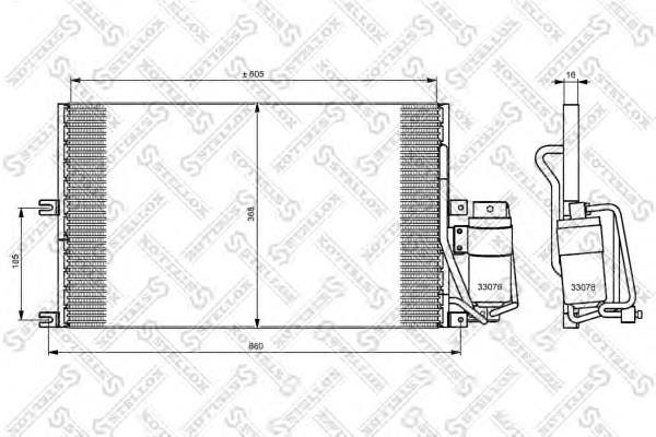 1045008SX Stellox condensador aire acondicionado