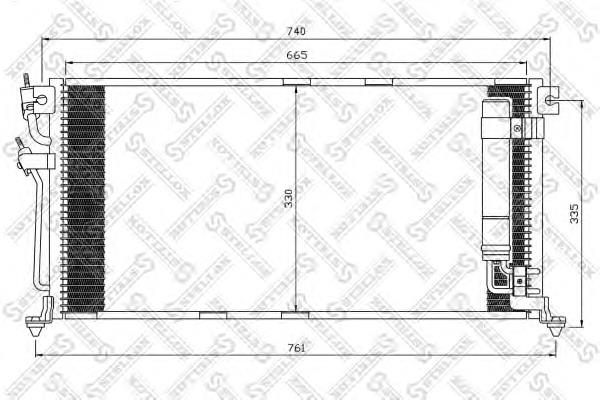 1045136SX Stellox condensador aire acondicionado