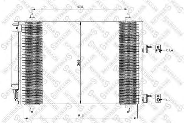 1045145SX Stellox condensador aire acondicionado