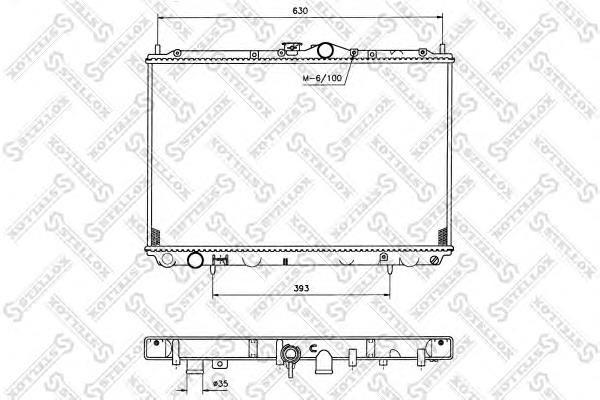 1025142SX Stellox radiador refrigeración del motor