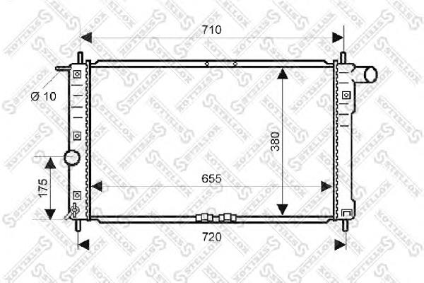 1025146SX Stellox radiador refrigeración del motor